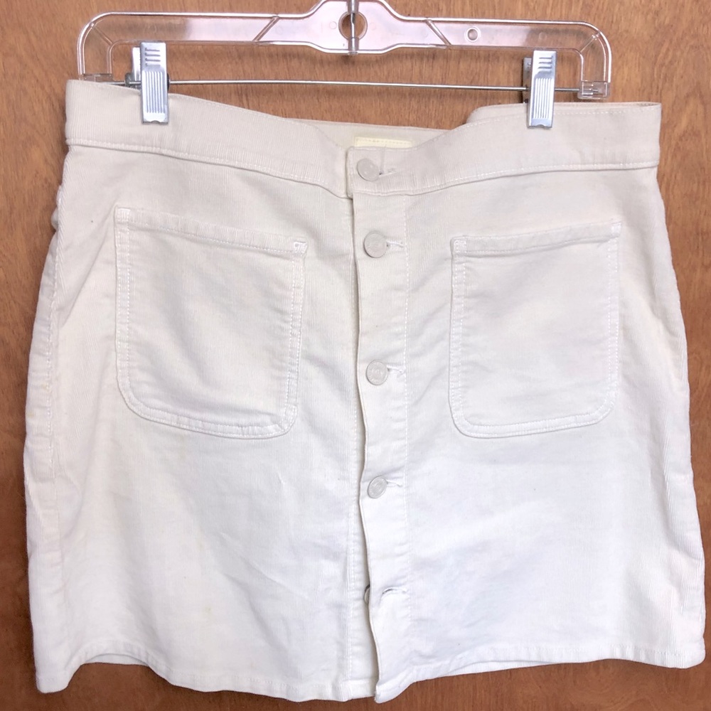 Mother Corduroy Button Fly Skirt